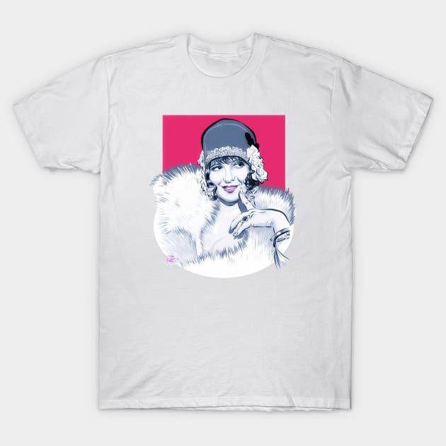 Clara Bow - An illustration by Paul Cemmick T-Shirt by PLAYDIGITAL2020